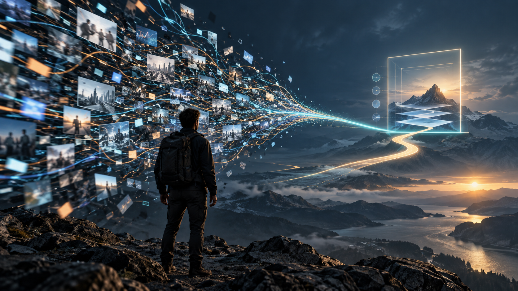 A clear path emerging from a dense field of connected information